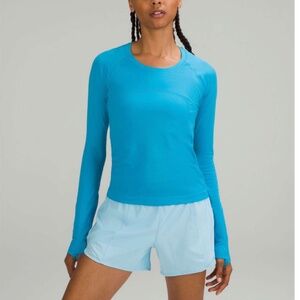 Lululemon Swiftly Tech Long-Sleeve Shirt 2.0 *Race Length Turquoise Size 6